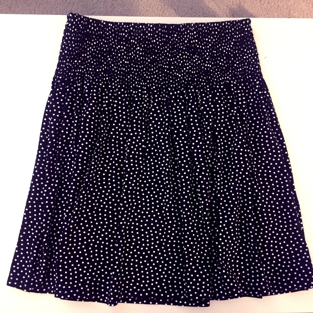 Black and White Polka Dot Skirt
